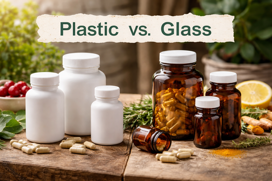 Plastic vs. Glass Supplement Bottles: What’s the Difference?