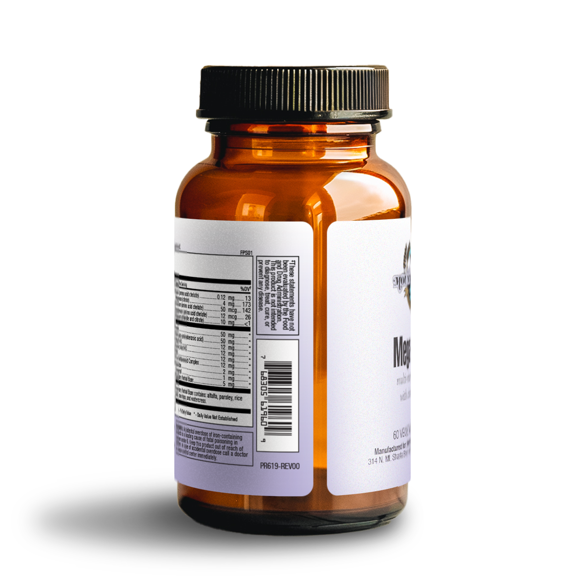 mega 1 daily multivitamin + minerals (60 vegetarian capsules)
