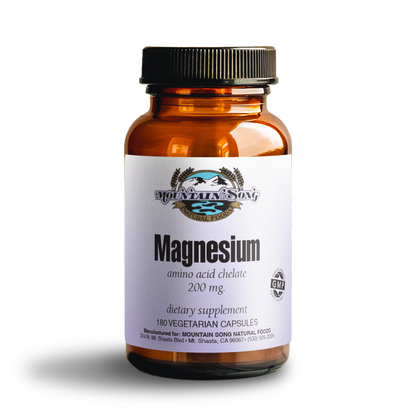 Magnesium Chelate 200 mg — Muscle Relaxation + Calm Support (180 Caps)