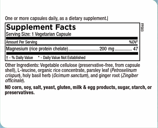 magnesium chelate 200 mg — muscle relaxation + calm support (180 caps)