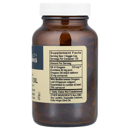 Oregano Oil (70% Carvacrol) 510 mg – 120 Liquid Veggie Caps