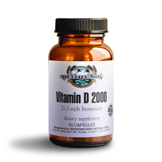 Vitamin D 2000 with Bromelain – 60 Capsules