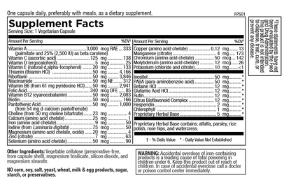 Mega 1 Daily Multivitamin + Minerals (60 Vegetarian Capsules)