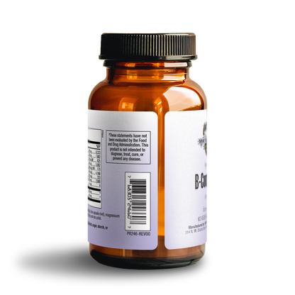 Mountain Song B-Complex 100 bottle side label with FDA statement